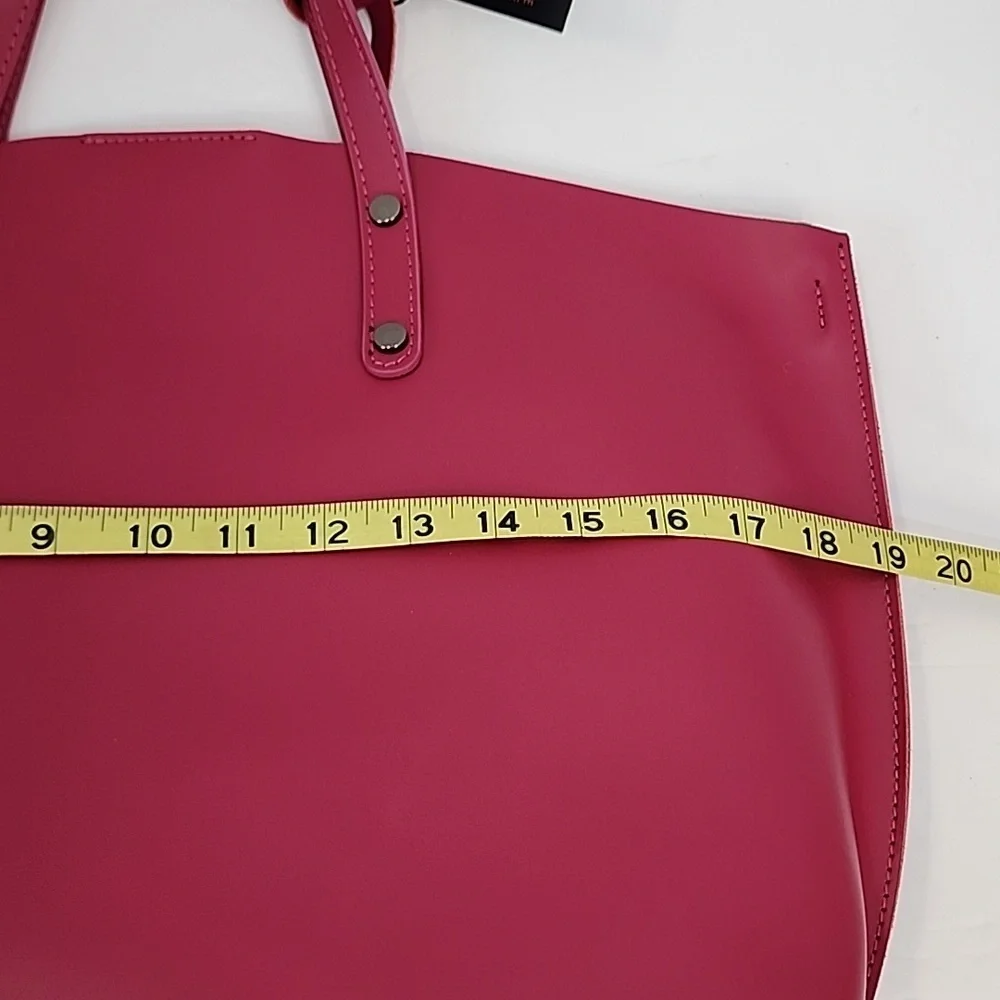 Pink Italian Leather Tote & Shoulder Bag - Picture 13 of 13